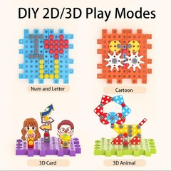 234Pcs Electric Montessori Building Blocks for Toddlers 3-5 4-8, Motorized Gear