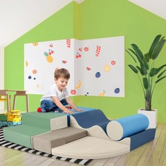 6 in 1 Soft Climb Crawl Playset, Toddler Kid Foam Climber Crawling Climbing Play