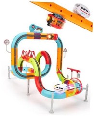 Electric Train Set for Kids Ages 4-8, Flexible Race Track – 64PCs | Dual