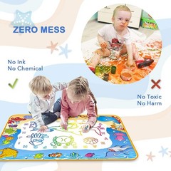 Water Doodle Mat – Kids Painting Writing Color Extra Large, Ocean