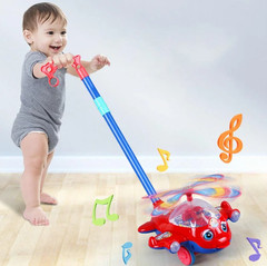 Baby Walker Hand Push Toy Plane Car Push-Along Walking Toy for Toddlers