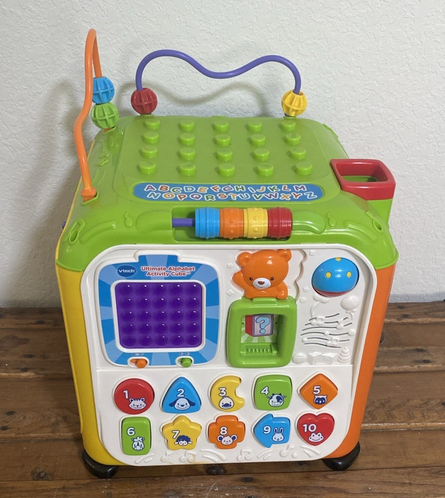 VTech Ultimate Alphabet Activity Cube Learning Toy Tested Works