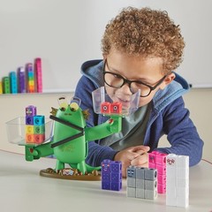 hand2mind Numberblocks Blockzee Balance Activity Set, ﻿61 MathLink Cubes, Bala
