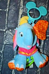 9″ Disney Baby Dumbo Activity Toy Plush Stuffed Rattle Crinkle Teether