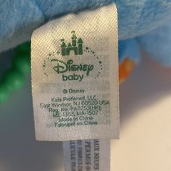 Disney Baby DUMBO Activity Toy Crinkly Rattle Hanging Clip Blue Elephant Plush
