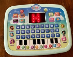 Light Up Tablet Educational Toy STUDY Letters Numbers Words Music Games WORKS!