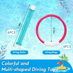 Pool Toys for Kids Ages 4-8 8-12, Underwater Summer Pool Diving Toys Set