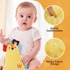 Baby Stuffed Animal Lion Security Blanket withTeething Toy Baby 0-12 months
