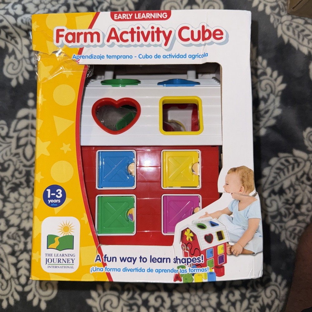 Award Winning Farm Activity Cube Shape Sorter Early Learning Toy for Toddlers…