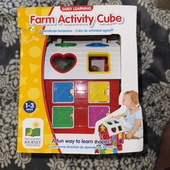 Award Winning Farm Activity Cube Shape Sorter Early Learning Toy for Toddlers…
