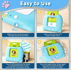 Talking Flash Cards Autism Sensory Toy Montessori Learning Interactive Speech
