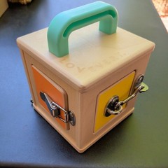 LOVEVERY Wooden Lock Box Latches Montessori Learning Toy from The Realist Box