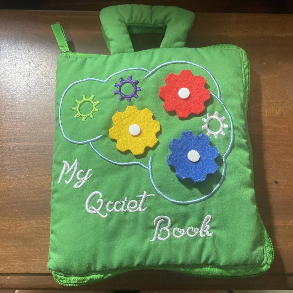 My Quiet Book Baby Toddler Soft Cloth Activity Busy Book deMoca Cognitive GREEN