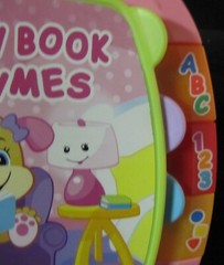 Fisher Price Pink Storybook Rhymes Electronic Book Letters Colors Shapes Numbers