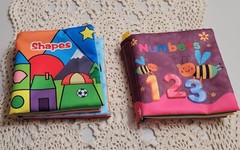 8 Handmade Soft Colorful Mini Books For Babies & Toddlers. Rustled. 4″ X 4″ WOW
