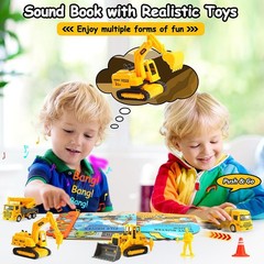 Construction Toys Set with Sound Books – Dig It! Build It! 20 PCS for Kids 3+