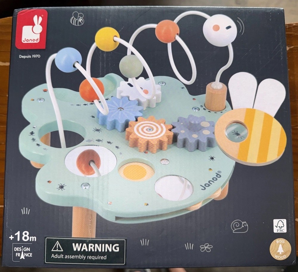 Janod Activity Leaf Toy Ages +18 Mo Educational Toy Wood NEW SEALED