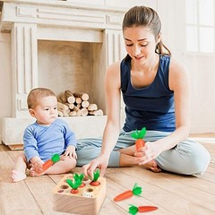 Montessori Toys Baby Easter Toys for Toddlers 1-3 Old, Educational Wooden Ca…