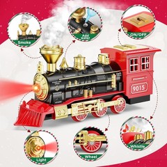 Fun & Safe Train Toy Engine with Lights and Odorless Smoke – For Children 3 to 7