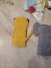 6 Pieces Felt Animals Finger Puppets For Baby Clown Seal Raccoon Elephant