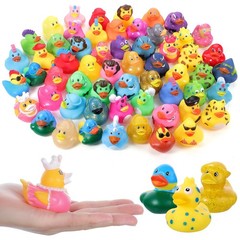 30Pcs Rubber Ducks Assorted Plastic Bulk Duck for Jeeps Ducking Small