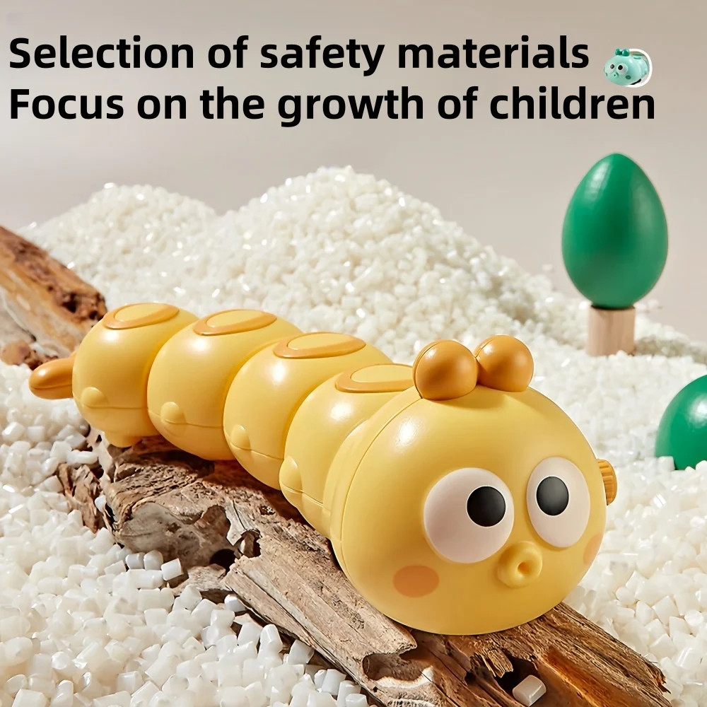 Wind Up Caterpillar Toy Baby Crawling Educational Clockwork Safe Non-Toxic