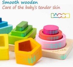 Montessori Toys for 1 2 3 Old Boys Girls-wooden Sorting & Stacking Toys for