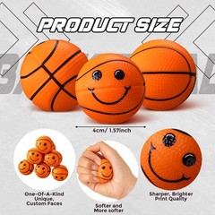 Arrowbash 12 Pcs Mini Face Stress Balls Sport Squeeze Relief Foam Balls for S…