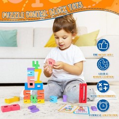Educational Wooden Number Building Blocks – 30 Math Games & Activities for Kids