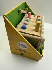 Gigglescape Alligator Pounding Bench Push & Pull w/ Wooden Hammer Toy 18+ Months