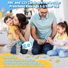 Toddler Toys Talking Flash Cards for 1 2 3 4 5 6 Year Old Boys and Girls, Autism
