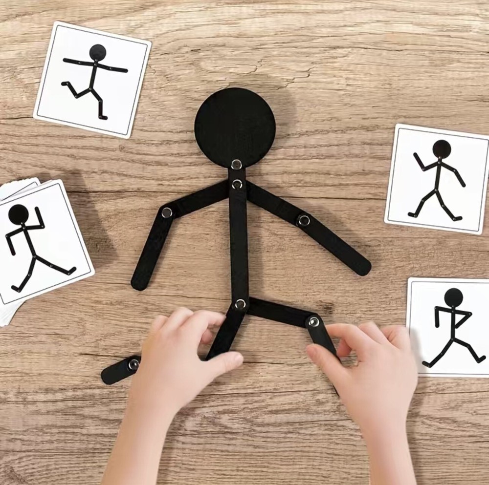 Early Education Creative Pattern Wooden Figures Hand Eye Coordination Learning