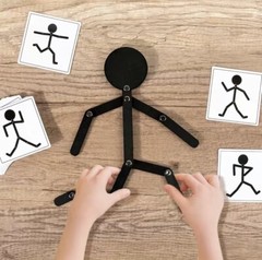 Early Education Creative Pattern Wooden Figures Hand Eye Coordination Learning