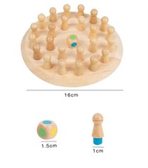 Wooden Memory Matching Game Montessori Color Sorting Educational Toy for Kids