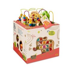 B. toys Wooden Zany Zoo Activity Cube for Toddlers