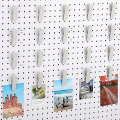 CroBlissful 20 Pcs Pegboard Accessories Clips Pegboard Clips Metal Accessorie…