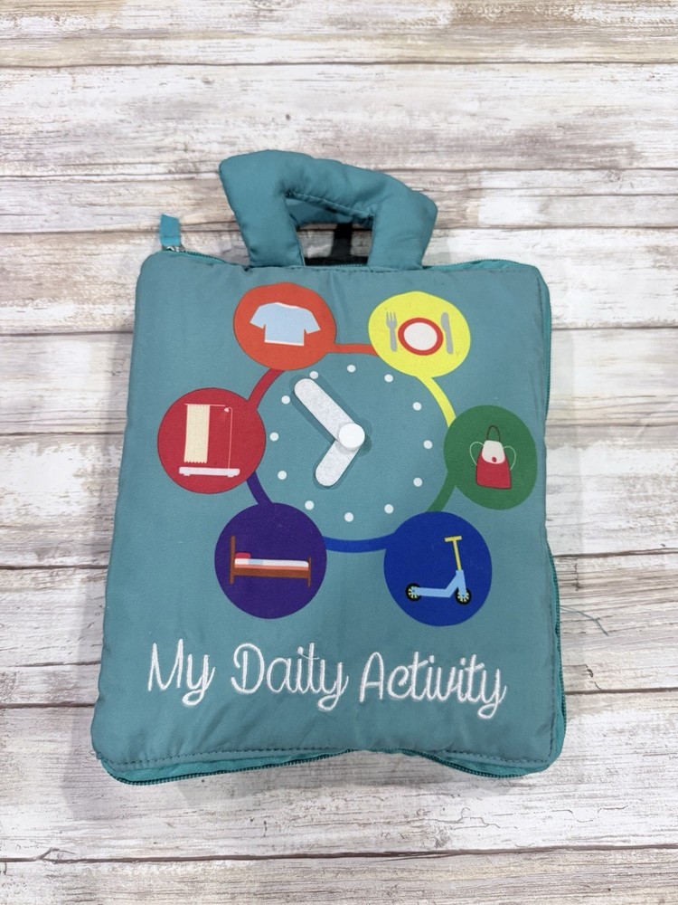 My Daily Activity Soft Cloth Toddler Zip Up Book Fine Motor