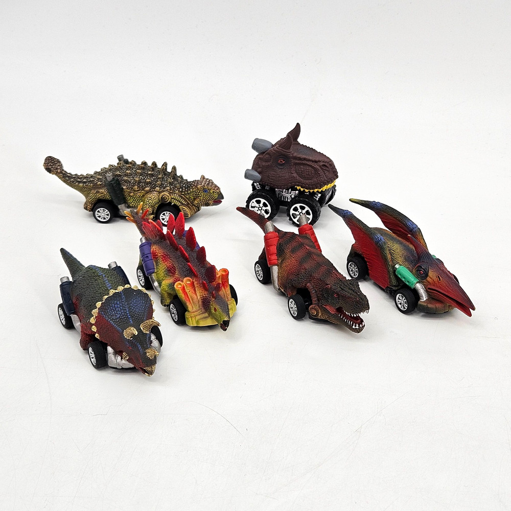 Dinosaur Toys for Kids 3-5 Pull Back Toy Cars 6 Pack Dino Toys for 3 4 5 and up