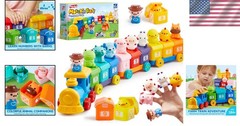 Toddler Farm Train Learning Set – 9 Animals, Counting & Sorting Adventures