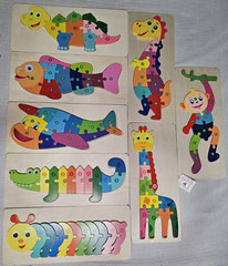 3D Wood Puzzles ~ Children’s or Toddler ~ Montessori ~ 8 Animal Designs
