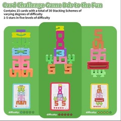 Wooden Number Building Blocks, 20Pcs Digital Building Blocks from 1 to 10, Ea…