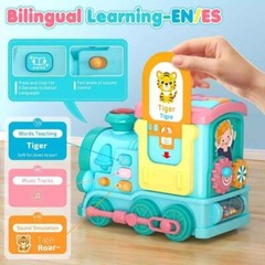 Multi Musical Train with Talking Flash Cards Crawling,Learning Motor Skills 18M+