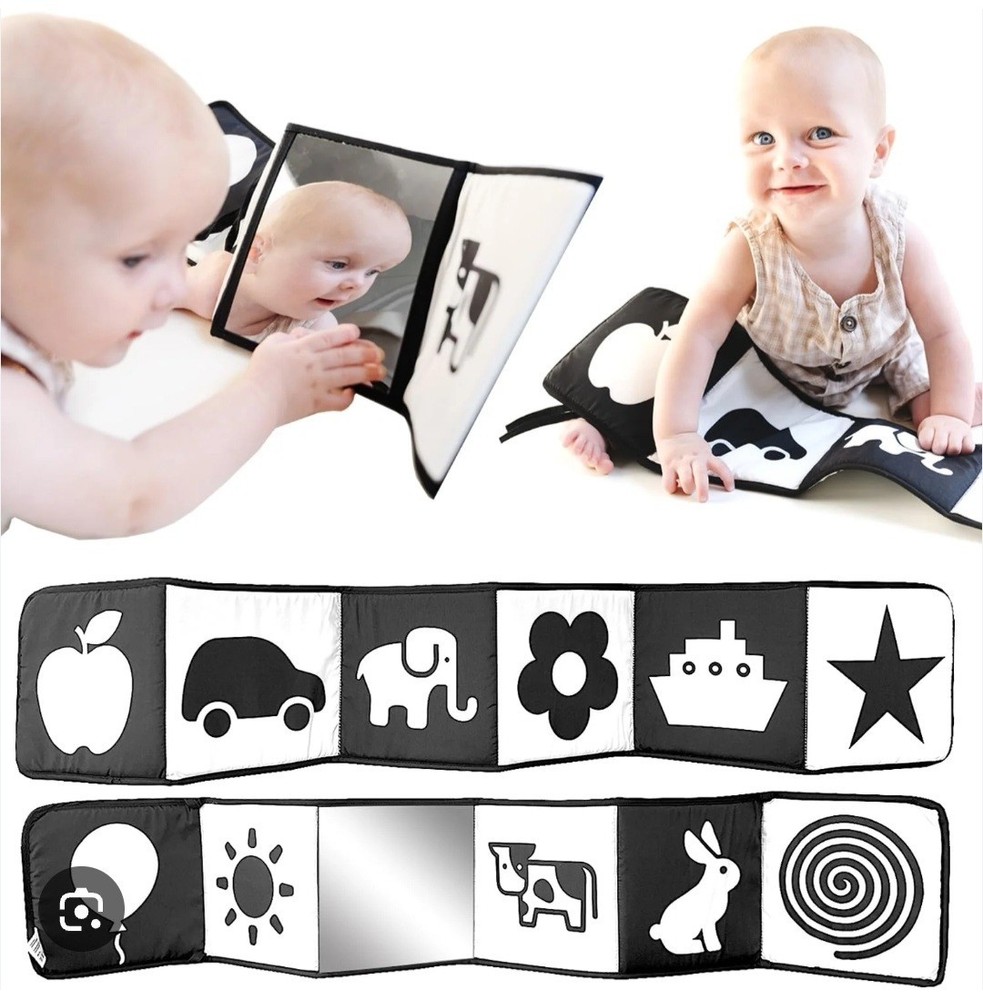 High Contrast Soft Book Black & White 0-6 Months Baby Newborn Infant NEW