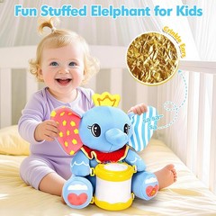 Stuffed Elephant Musical Toys for Baby 6-12 Months+, Early Learning Light up …