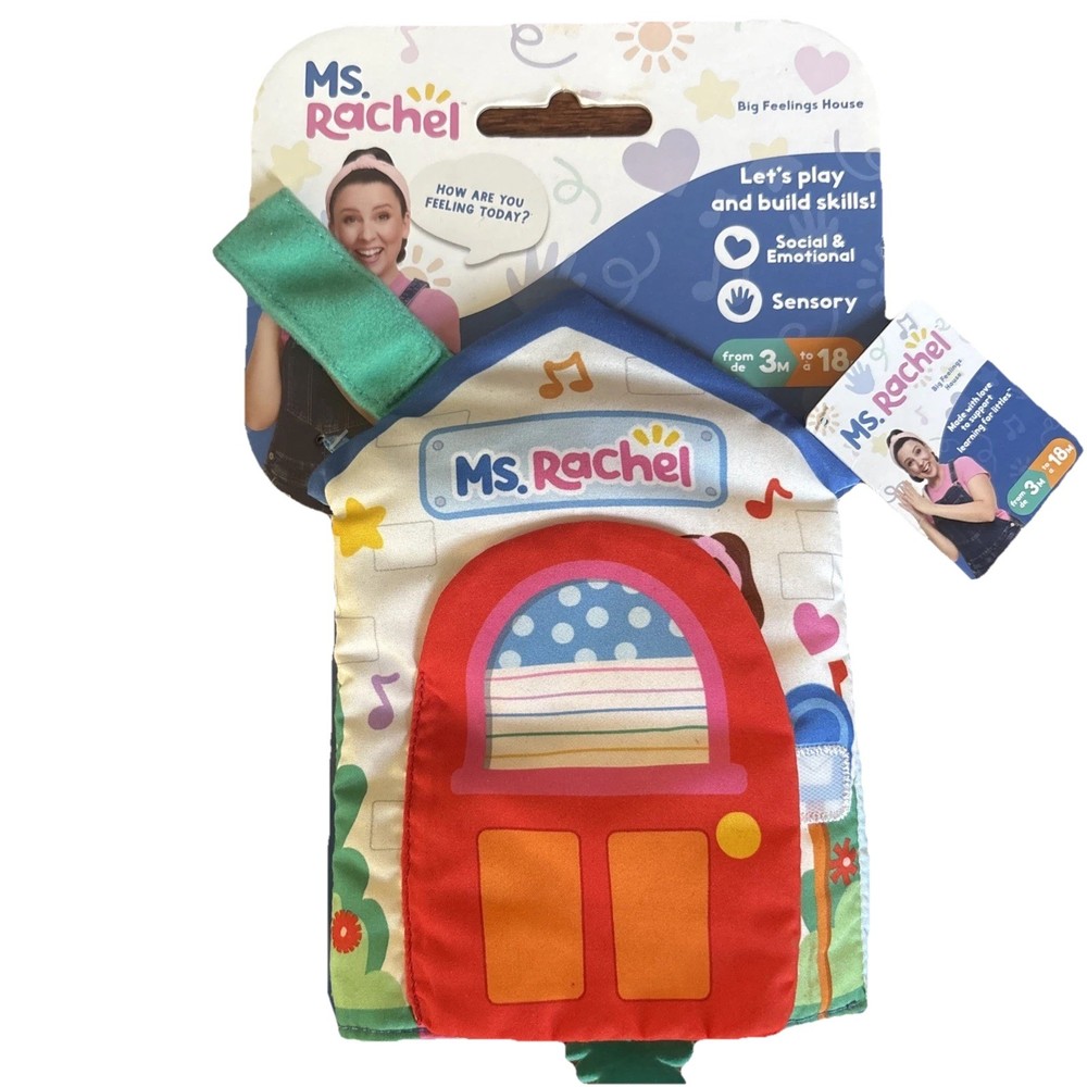 Ms. Rachel Emotions & Affirmations Soft Book Toy 3-18 Months New Sensory Baby