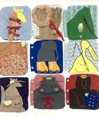 Child Busy Book Vtg Cloth Handmade Vogue Interactive Zoo Animals Quiet Time Baby