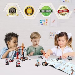 Non-Toxic Space Exploration Shuttle Toys: 12 Models for Boys Age 6-12 – 566 PCS