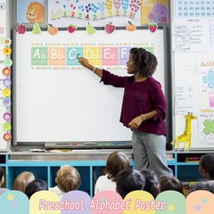 Adduster Bulletin Board Letters – ABC Alphabet Poster Classroom Decorating Se…