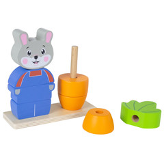 Spark Create Imagine Wooden Stacking Puzzle – Bunny & Carrot 18+ Months – New