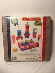 48 pc Wooden Exploration Pattern Building Blocks 8 functions I’m Toy Educational